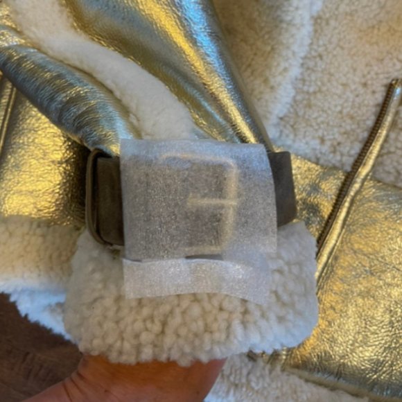 All Saints Farley Metallic Sheatling Jacket - Picture 4 of 6